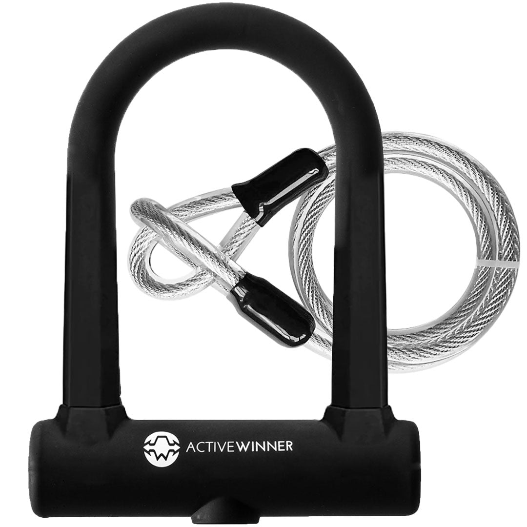 自転車 鍵 u字ロック ワイヤー付